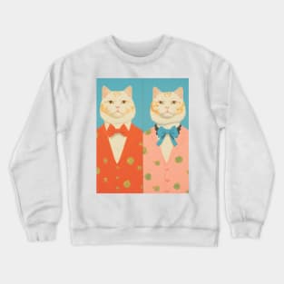 Vintage Aesthetic Cat Painting Crewneck Sweatshirt